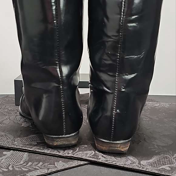 Italian Black Leather Riding Boots - Picture 8 of 9